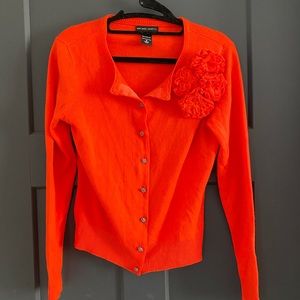 Orange Sweater Cardigan